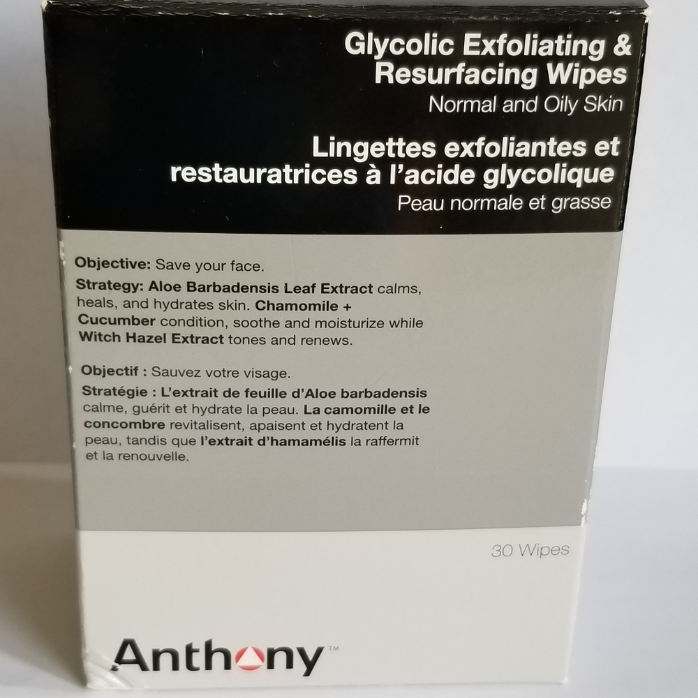 Anthony MeGlycolic Exfoliating & Resurfacing Wipes